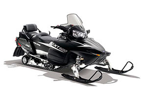 black polaris xlt 600, 2-passenger snowmobile